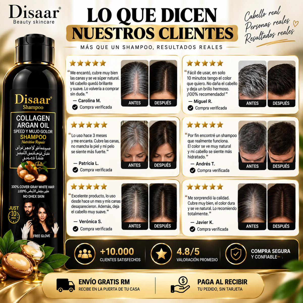 🖤 GrayCover™ | Shampoo Cubre Canas Pro-ORIGINAL/ 30 Aplicaciones