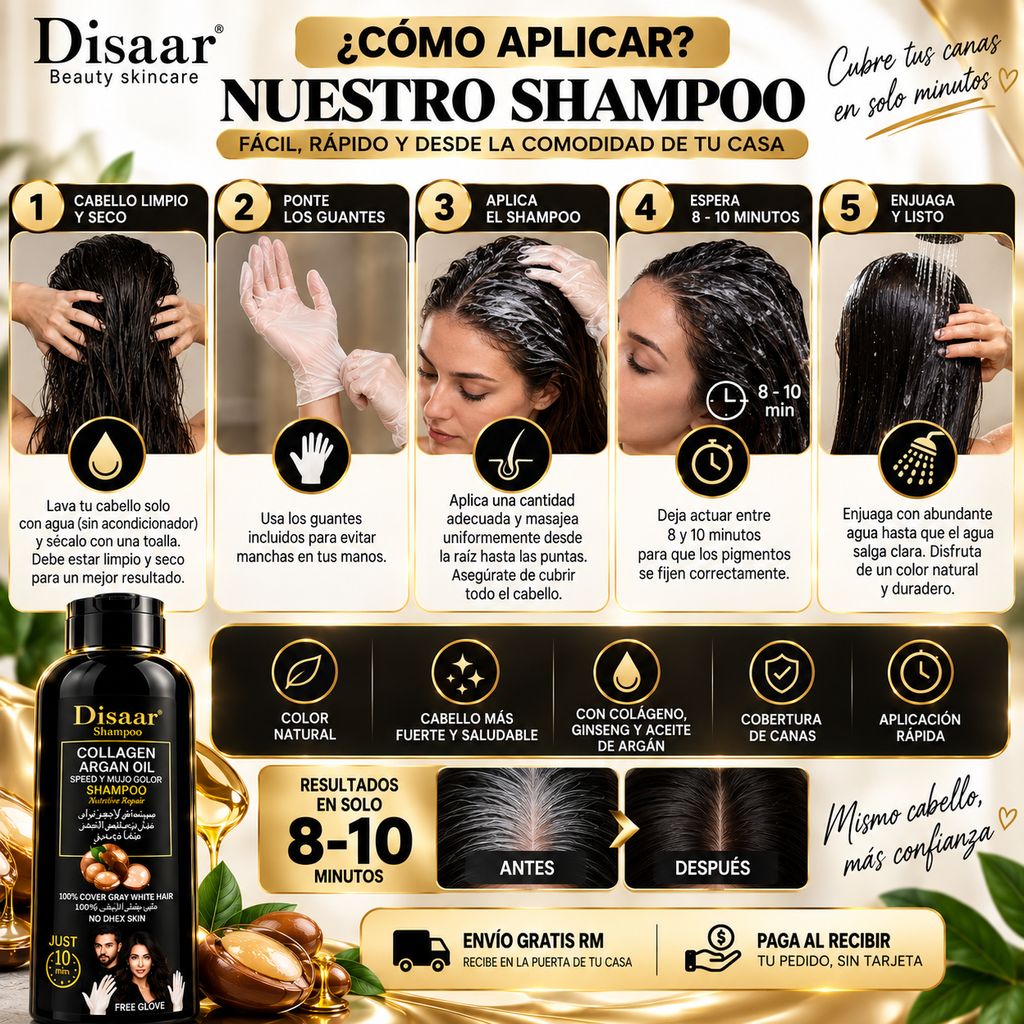 🖤 GrayCover™ | Shampoo Cubre Canas Pro-ORIGINAL/ 30 Aplicaciones
